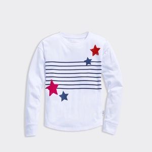 Vineyard vine Flip Sequins Star T Shirt Girls’ XL